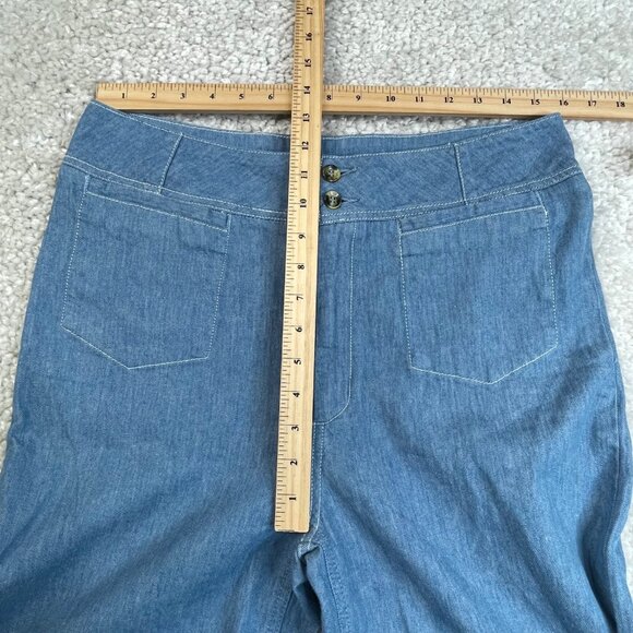 Pilcro and the Letterpress HR Wide Leg Trouser Jean Light Wash 30 NEW - Picture 10 of 13